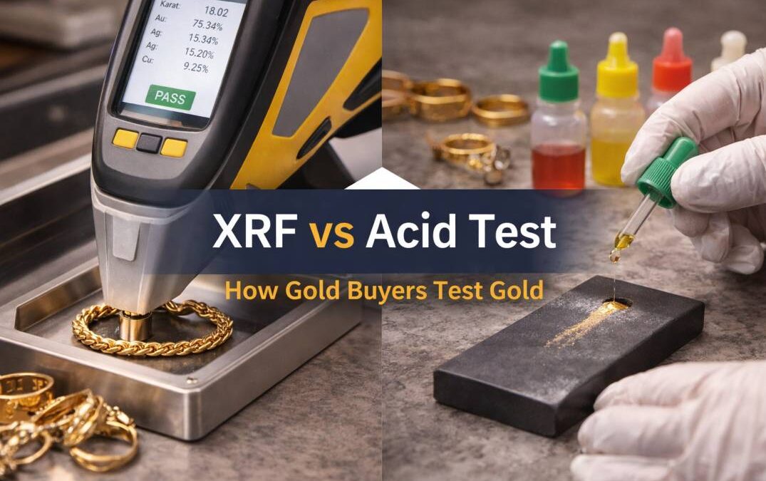 How Gold Buyers Test Gold: XRF vs Acid Test (Complete Guide for Sellers in Houston)