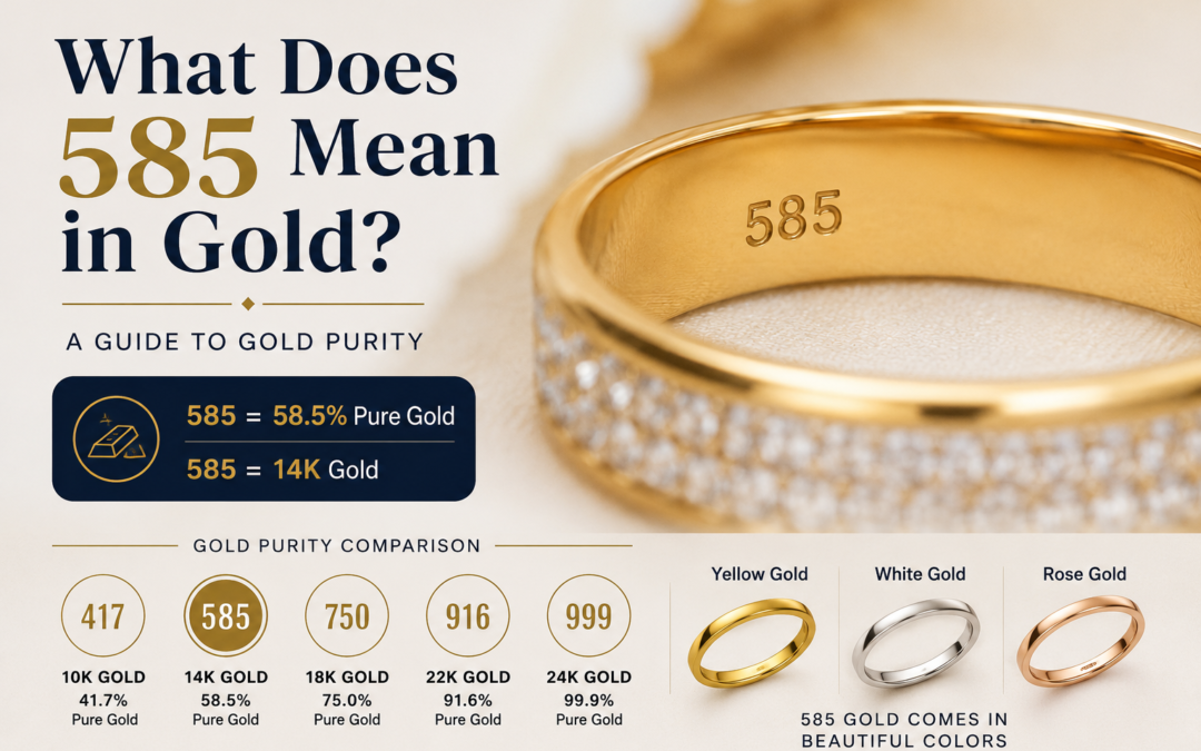 585 gold hallmark on a 14K gold ring
